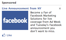 Facebook Announcement