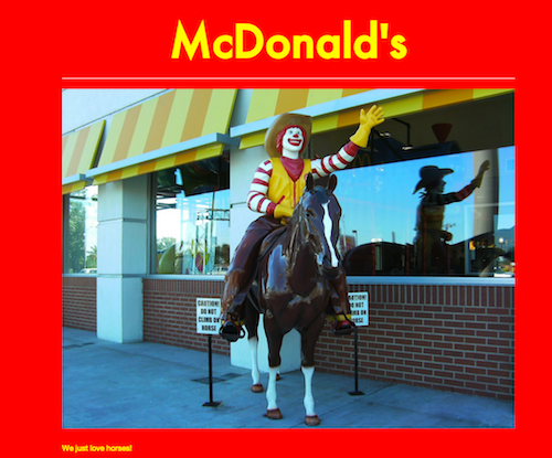 McDonalds.Horse