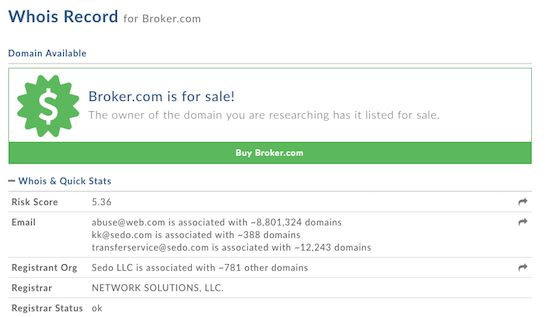 Broker.com Whois